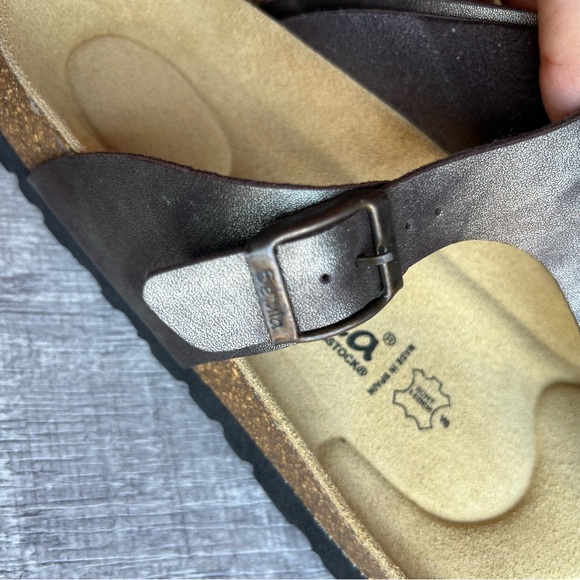 Birkenstock Betula Gizeh Sandals L 11 Slides Scuff Bronze Metallic - Picture 9 of 9